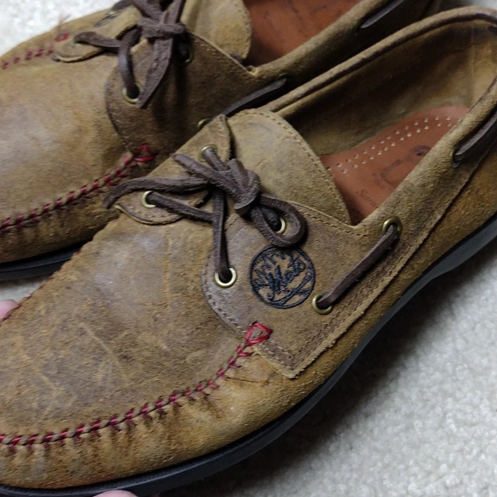 Allen Edmonds men's brown suede Sandlot NY Mets loafers. Size 8